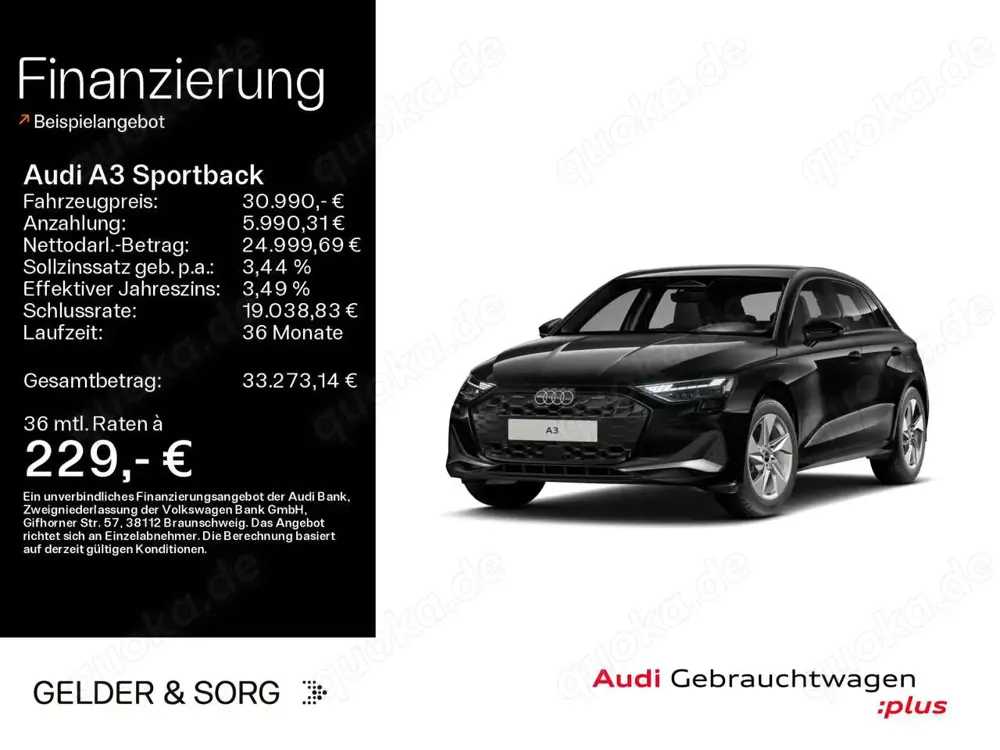Audi A3 TFSI 110 kW advanced RFK*LED*Sound