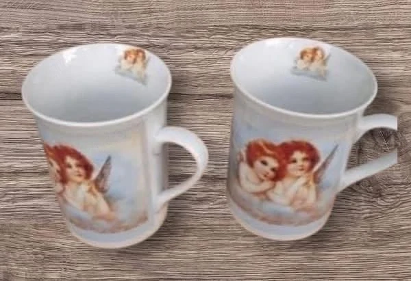 Kaffeetassen mit Engelsmotiv