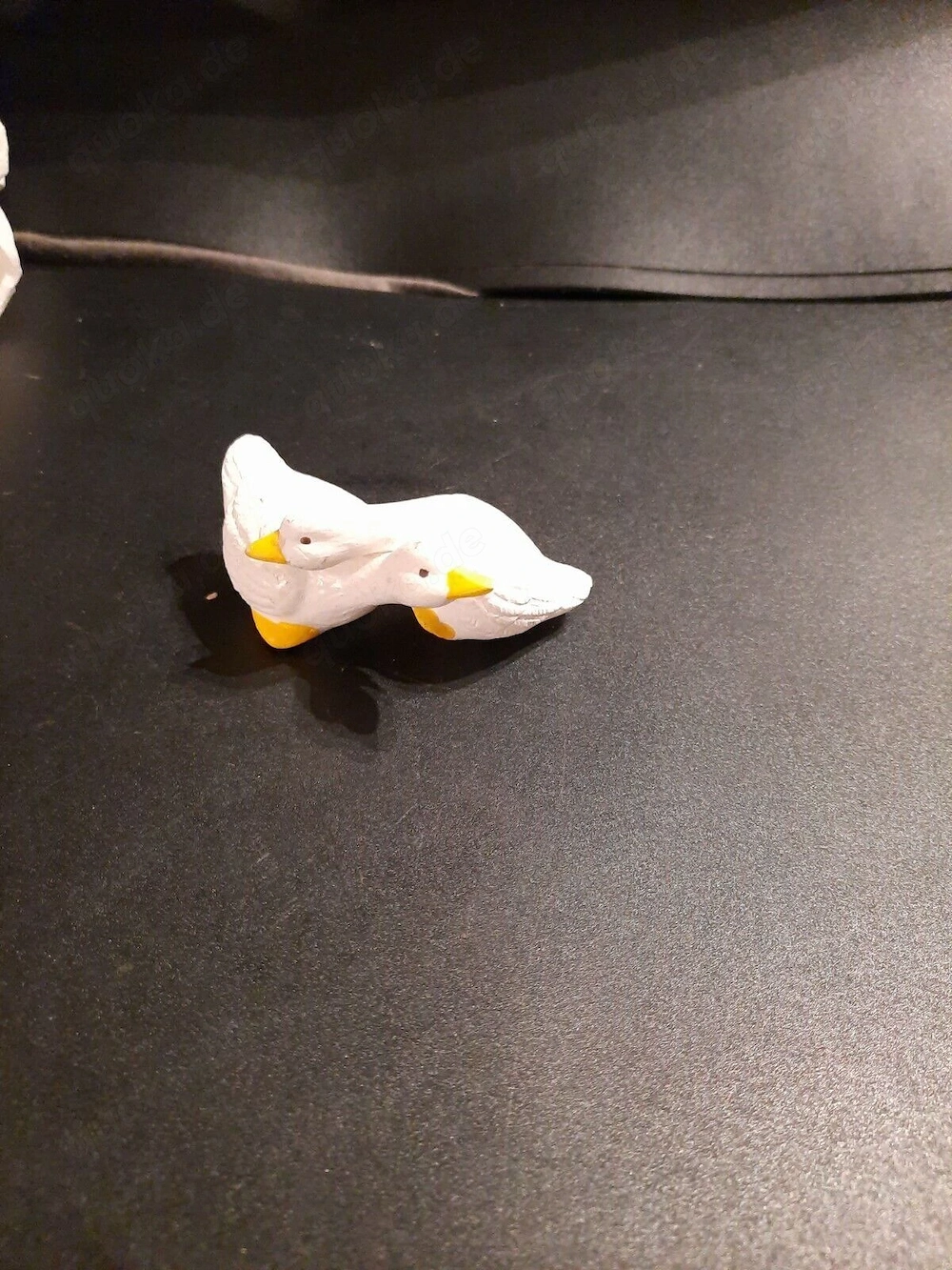 2 kleine weiße Deko-Gänse Paket Konvolut  ca. 5cm hoch ca. 7cm br