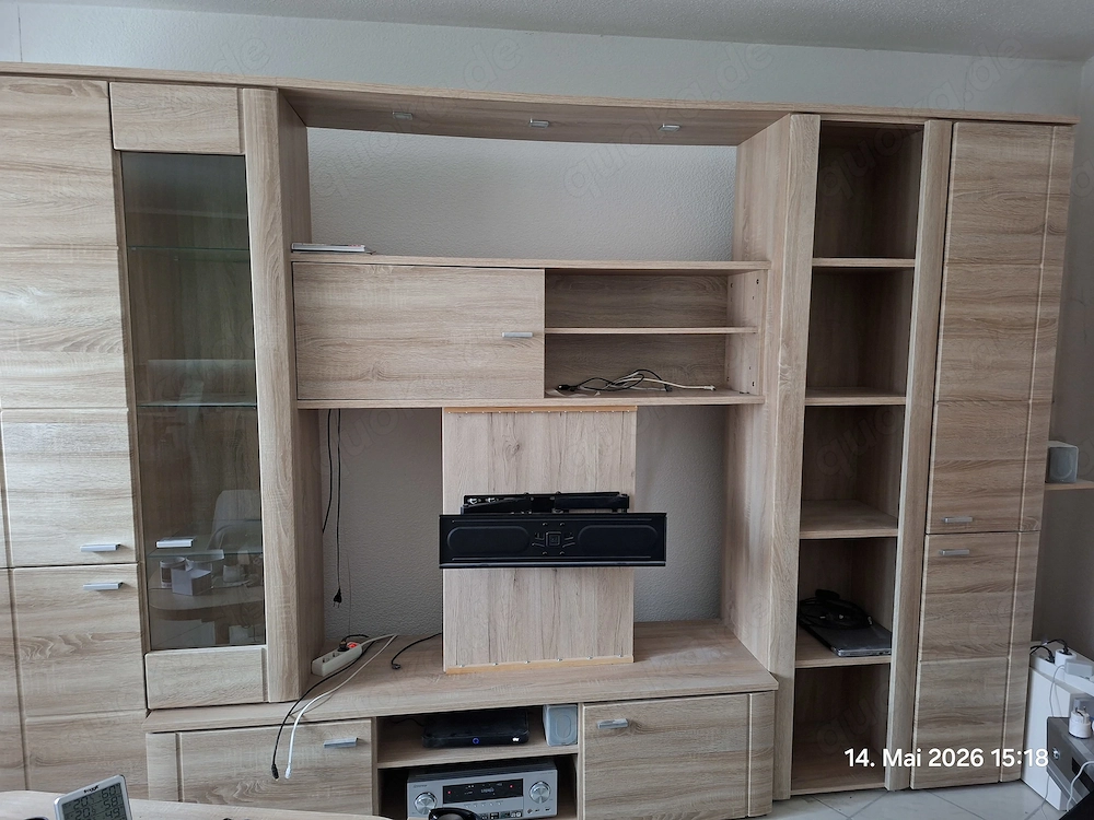 Schrankwand Wohnzimmer sonoma-eiche