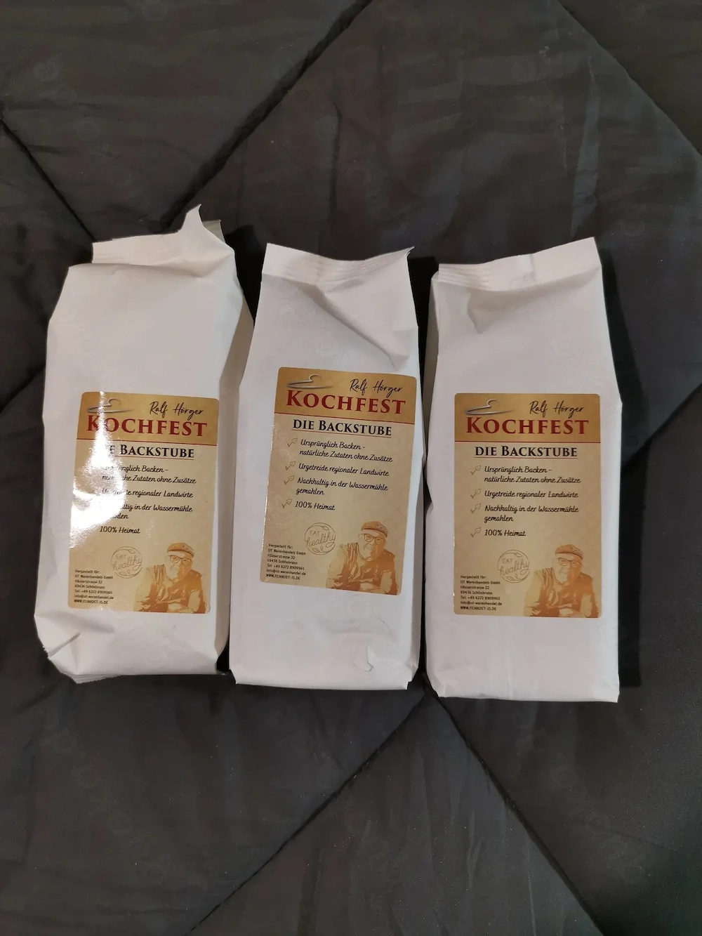 3 x Luftiger Schokokuchen a 400g "Ralf Hörger Kochfest" easy Backen, neu und ungeöffne