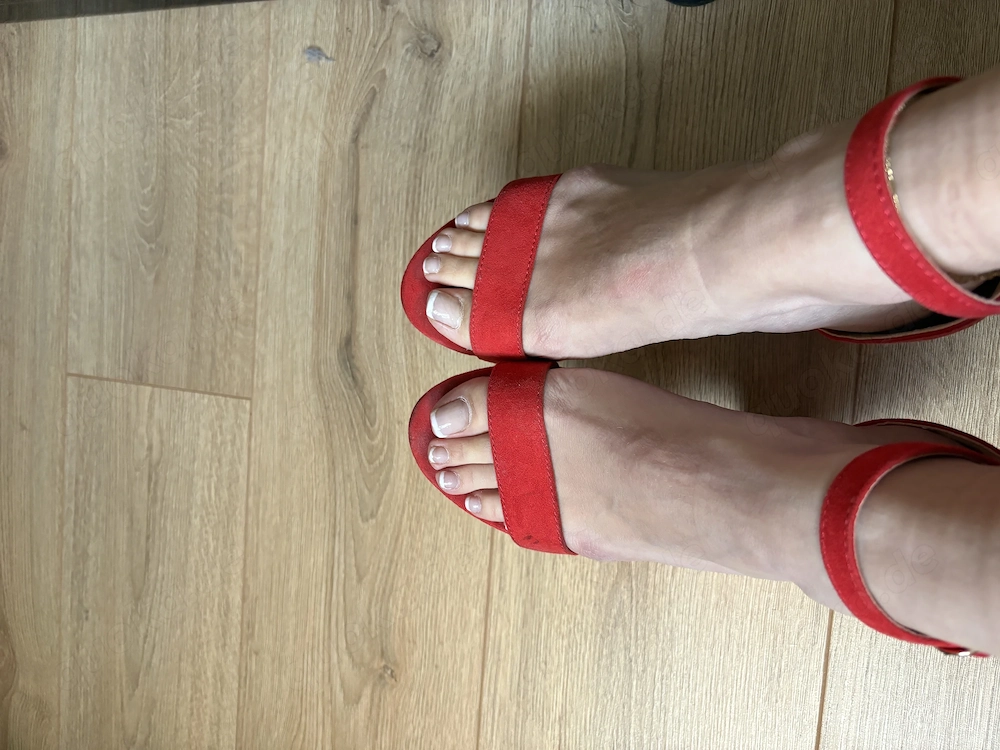 Rote Heels offen Größe 37