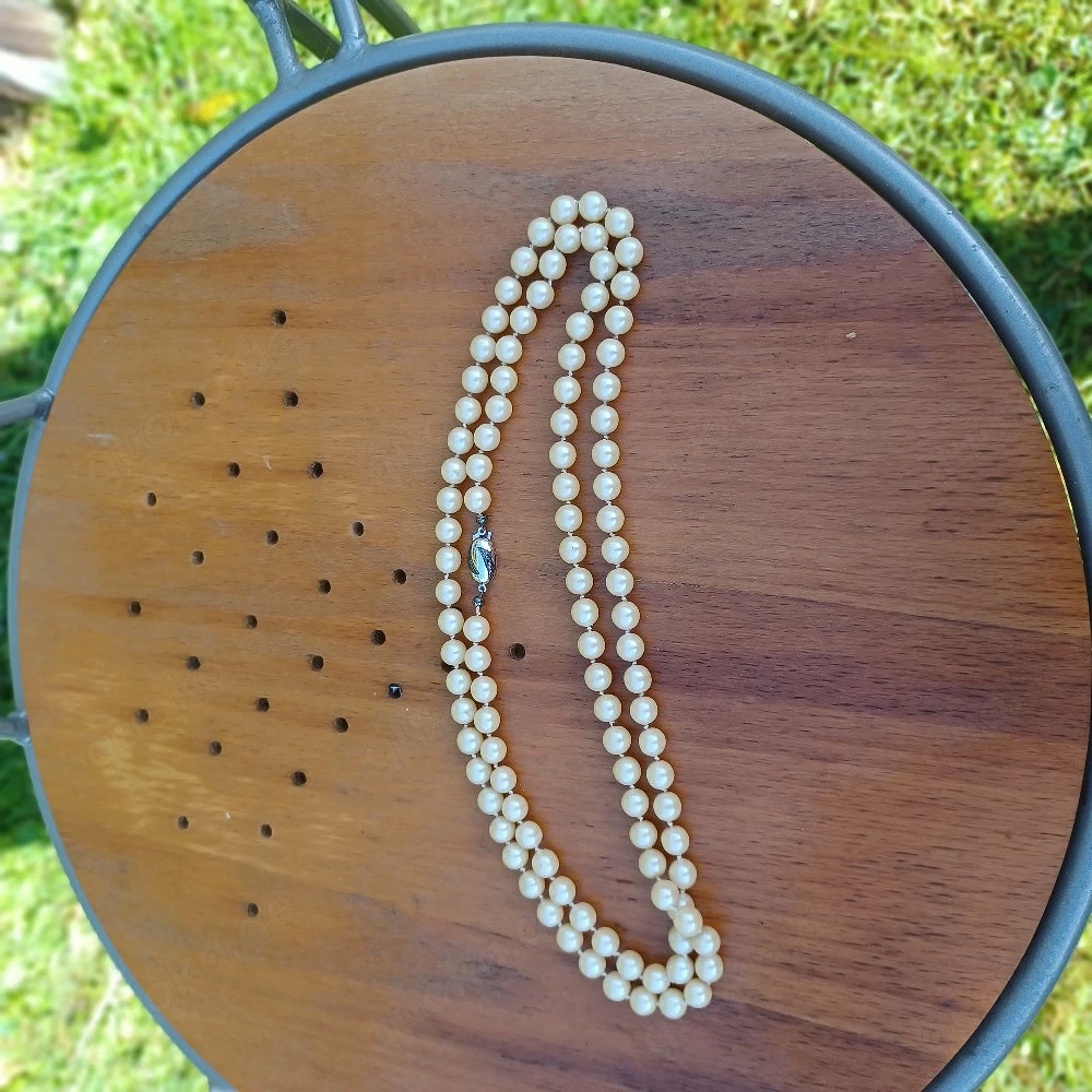 Vintage Perlenkette Lang
