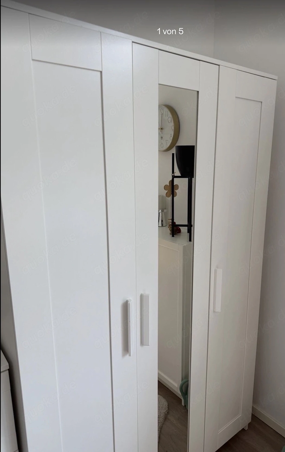 IKEA BRIMNES Kleiderschrank 3- türig, weiß, 117x50x190cm