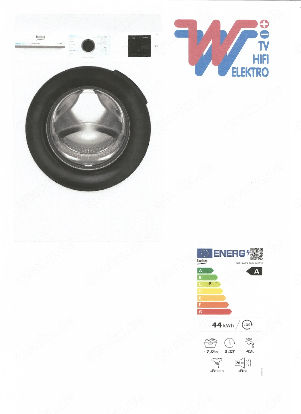 Waschmaschine Beko FH 714 AES ( Neugerät )
