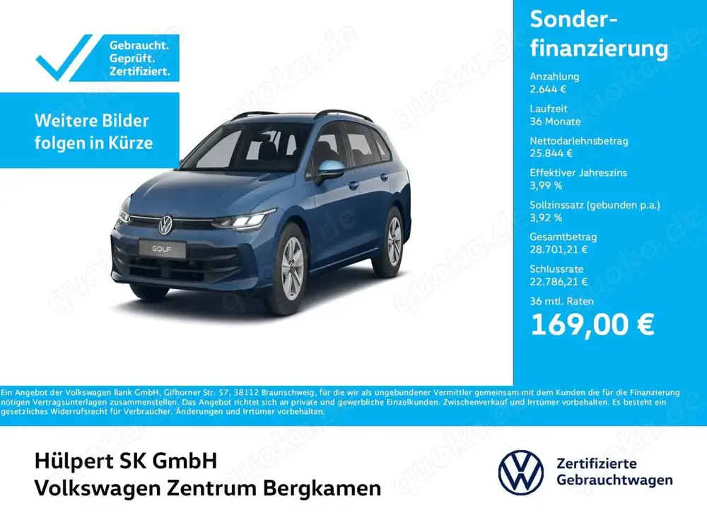 Volkswagen Golf Variant VIII 2.0 LIFE STANDHZ. CAM ACC NAVI