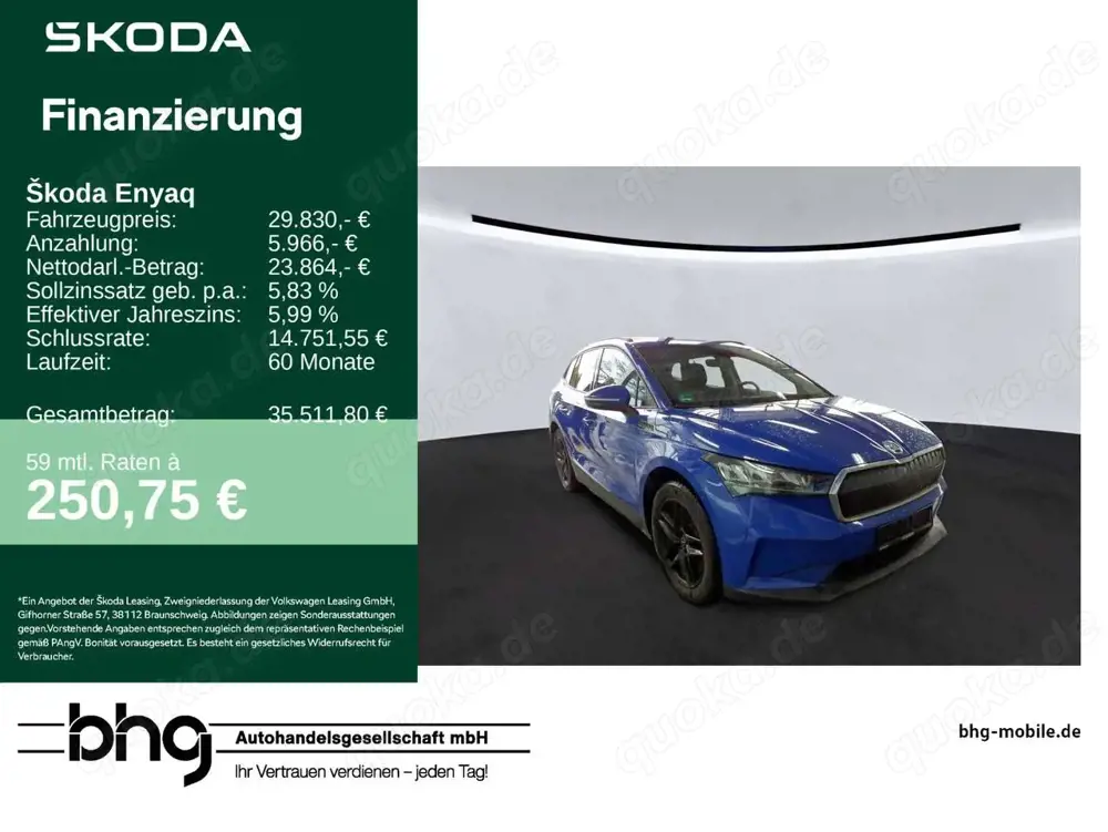 Skoda Enyaq ENYAQ iV h *SMART-LINK*EINPARKHILFE*LED*