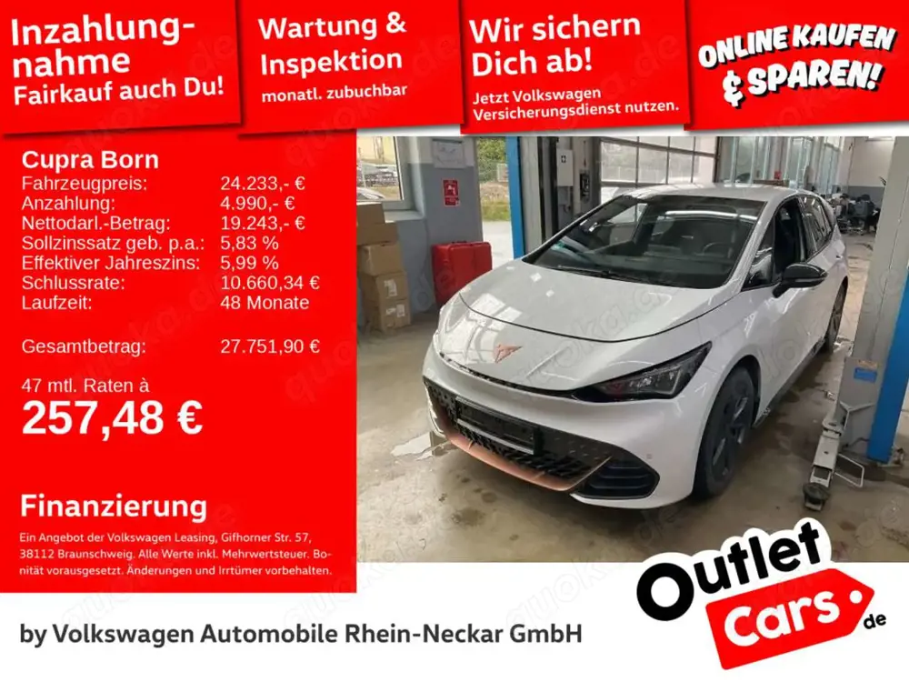 CUPRA Born 150kW Mirror Link PDC LED UVM