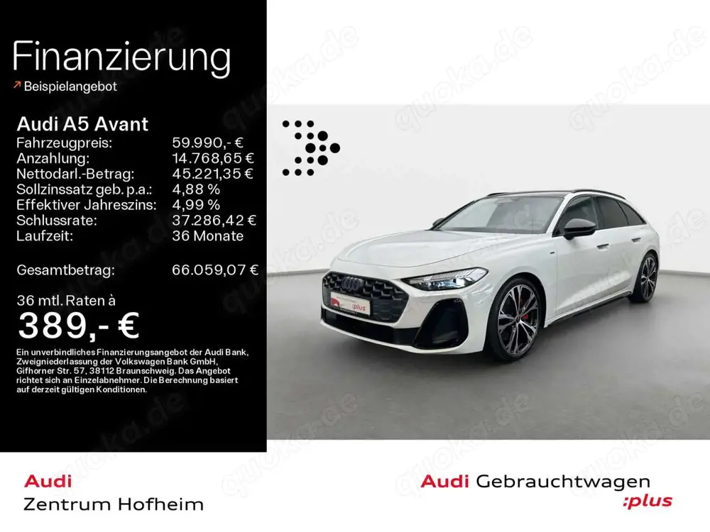 Audi A5 e-hybrid qu S line S tro*BO*HUD*Pano*M
