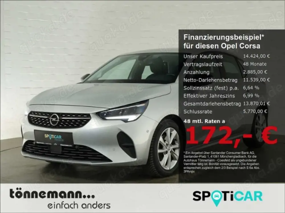 Opel Corsa F ELEGANCE+LED LICHT+NAVI+SITZ-/LENKRADHEIZUNG+PAR