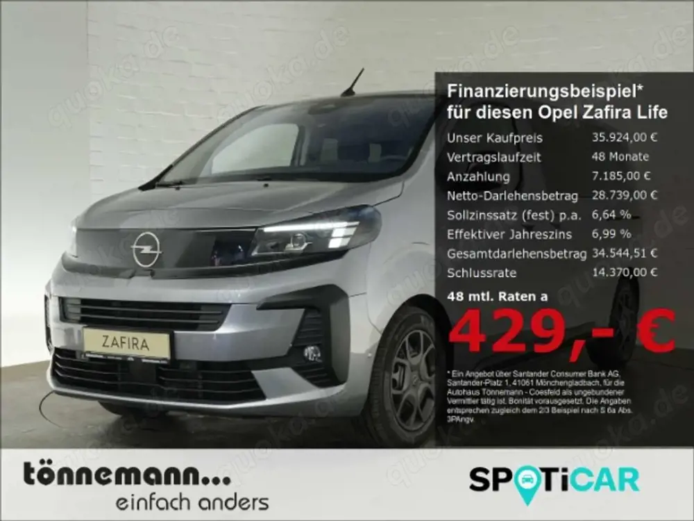Opel Zafira Life FACELIFT EDITION AT+NAVI+RÜCKFAHRKAMERA+SITZ-/LENK