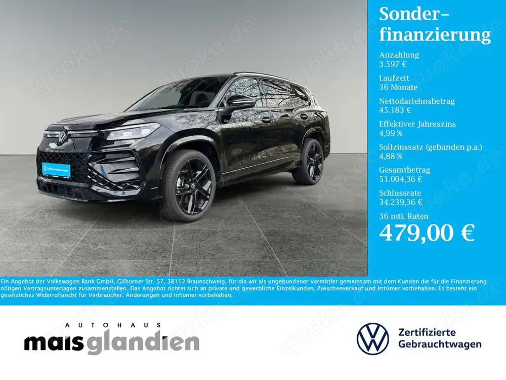 Volkswagen Tayron 2.0 TDI R-Line Pano HUD HK 7 Sitze 20"Zo
