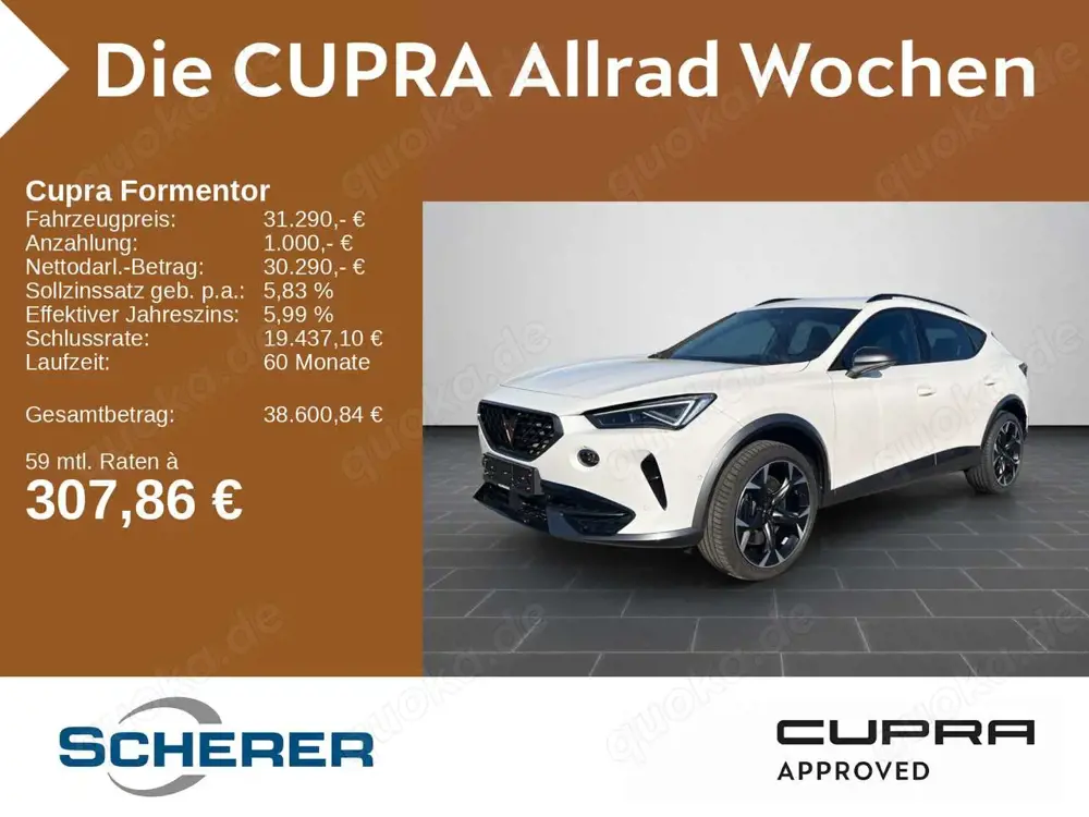 CUPRA Formentor VZ 4Drive OPF 2,0TSI MATRIX CARPLAY SH