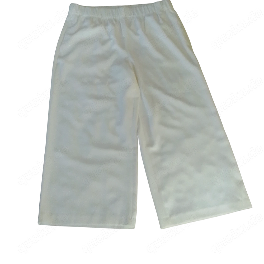Weiße Damenhose mt elastischem Bund
