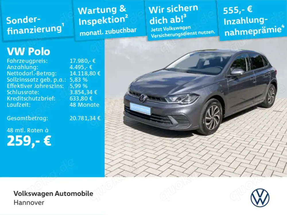 Volkswagen Polo 1.0 TSI DSG Life LED Dig.Cockpit SHZ PDC