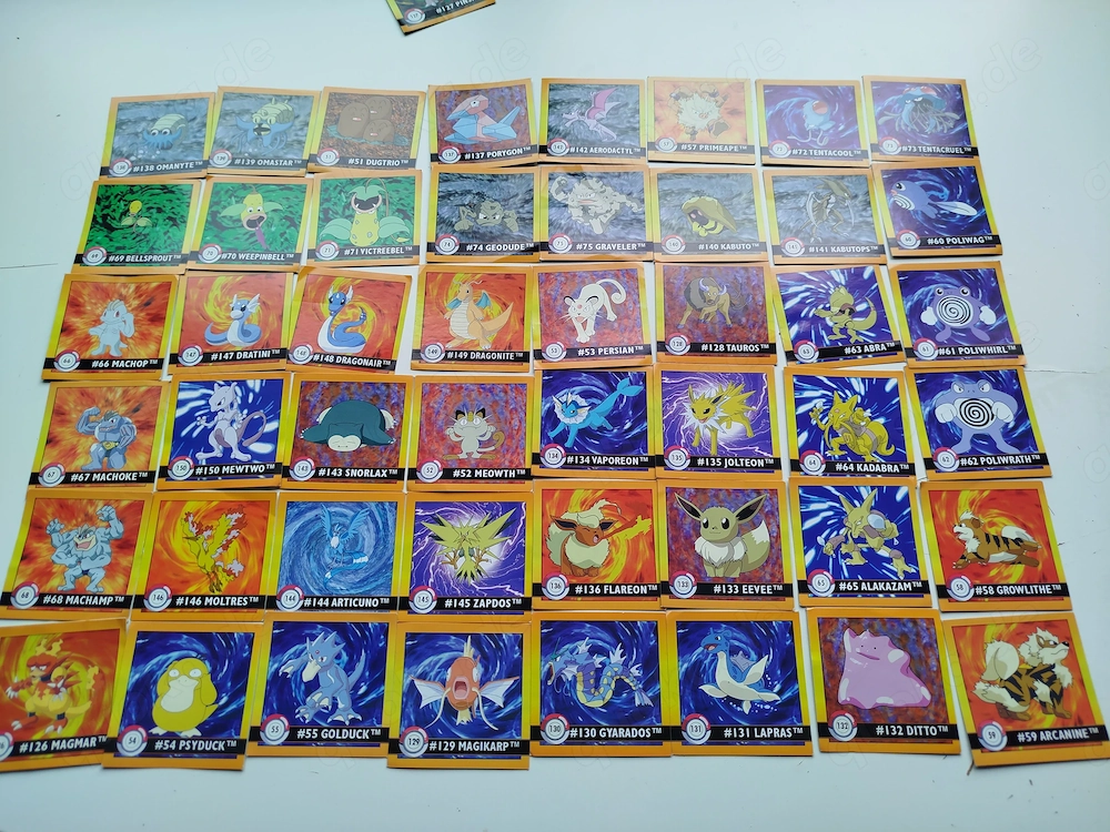 Pokémon artbox 1999 Nintendo 49 stück