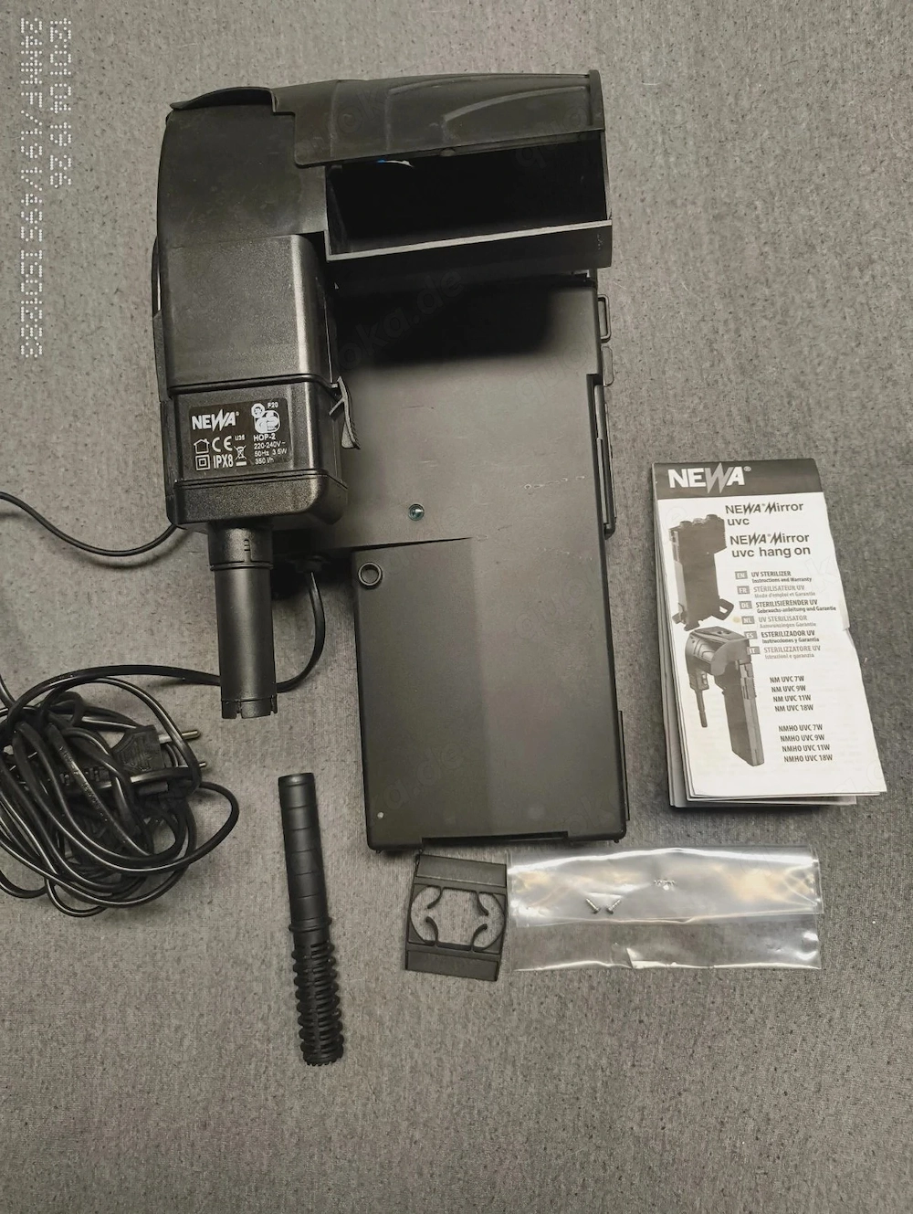 UV-C Klärer Newa Hang-On 7W, bis zu 320 L Aquarien geeignet
