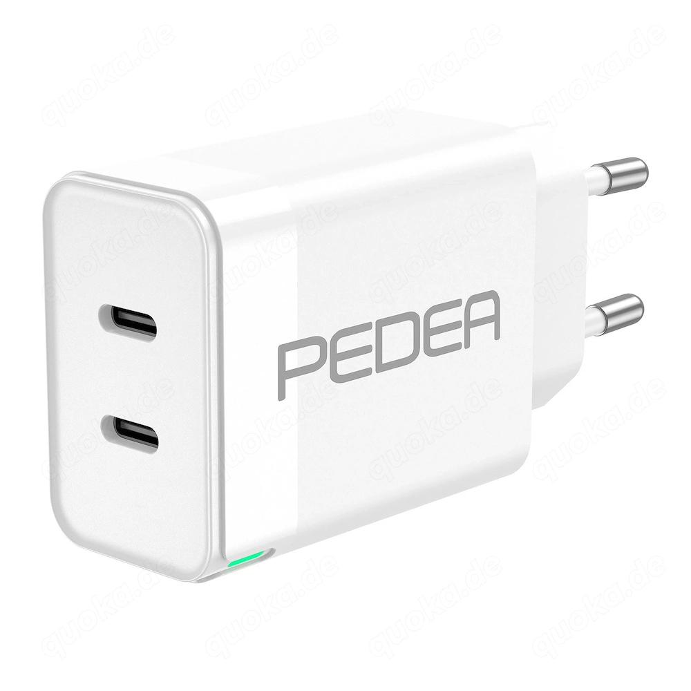 PEDEA Schnellladegerät Dual PD 40W USB Typ C C, weiß