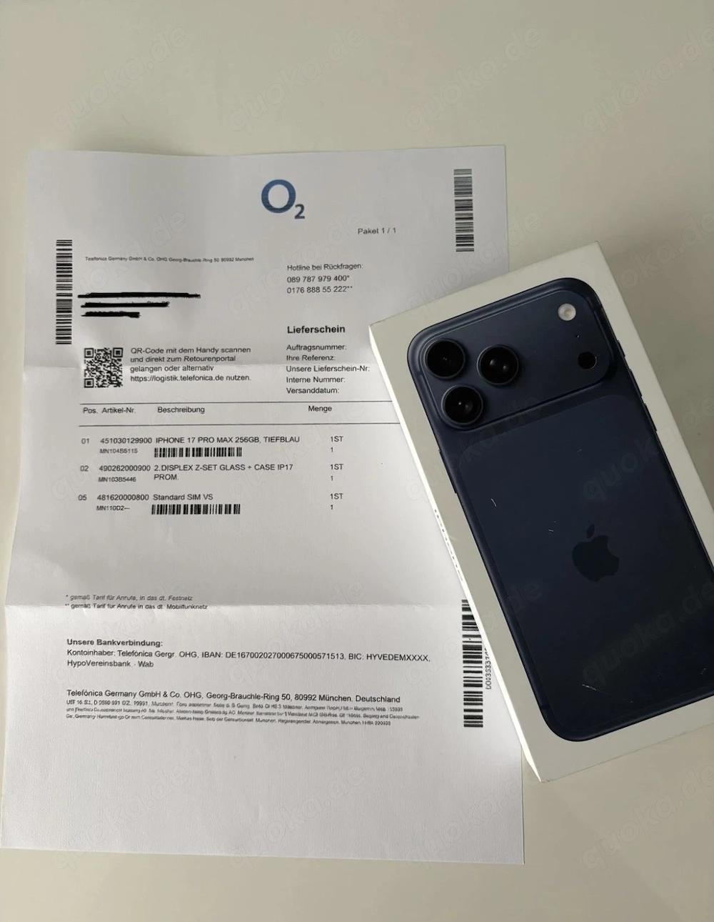 Apple iPhone 17 Pro Max Deep Blue 256GB ohne Simlock Versiegelt
