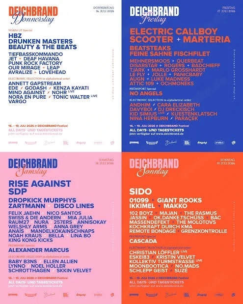 2  Deichbrand Festival Tickets 