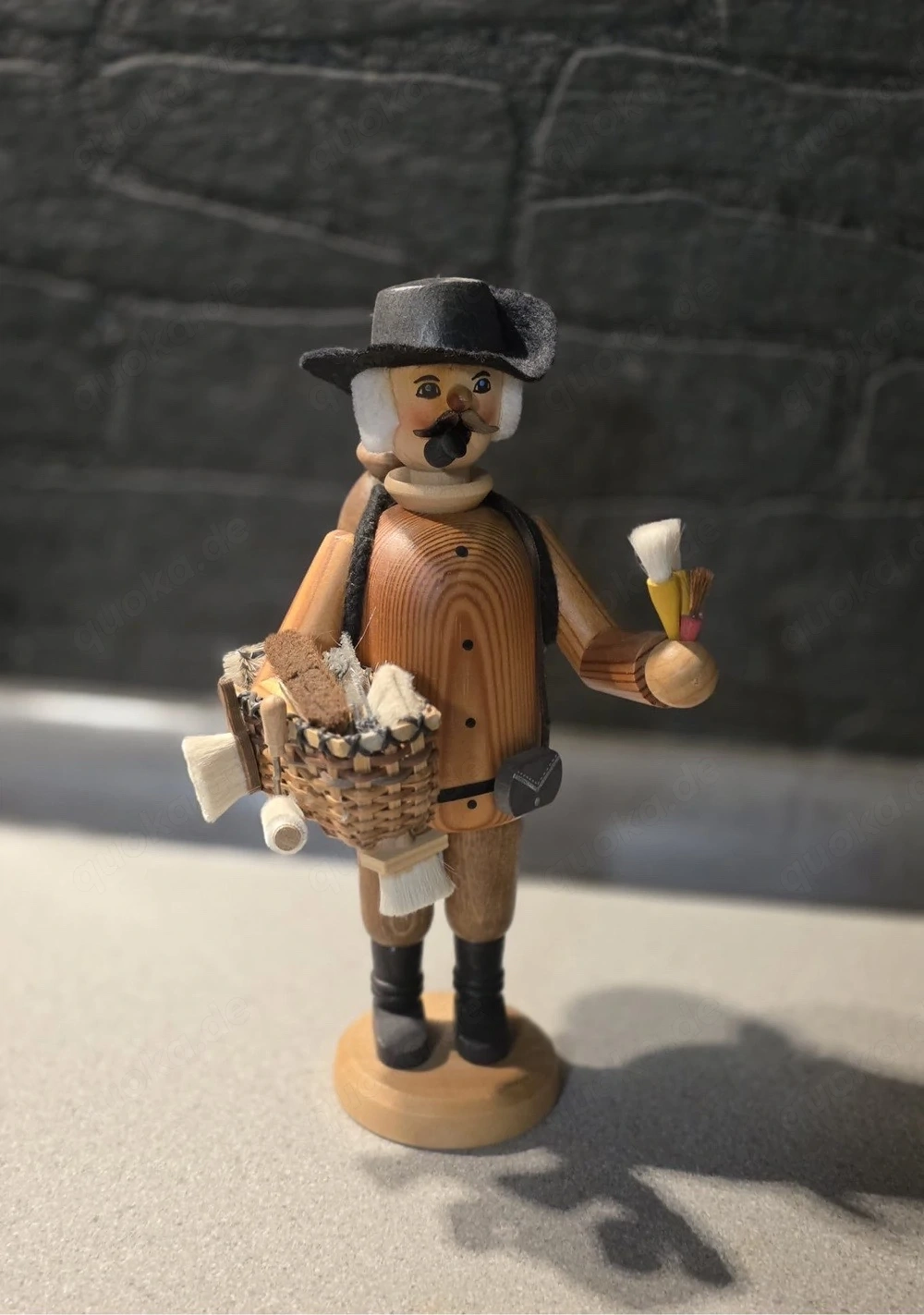 Räuchermännchen Erzgebirge Maler Künstler mit Original Siegel