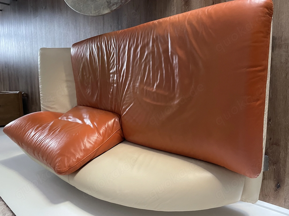 Recamiere und Sessel aus Leder