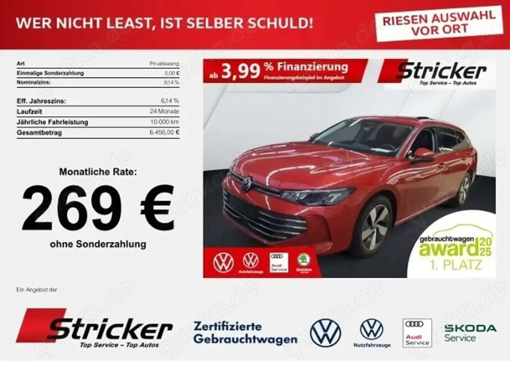 Volkswagen Passat Variant Business 1.5eTSI DSG 269,-ohne Anzahlung Navi AHK