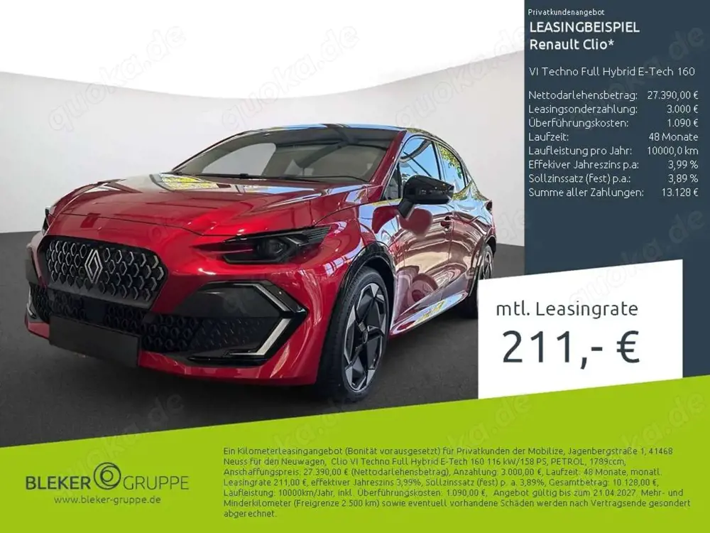 Renault Clio VI Techno Full Hybrid E-Tech 160
