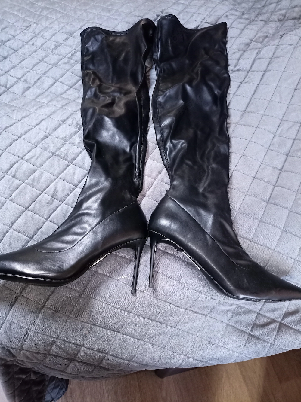 schwarze Overknee High Heels gr 46