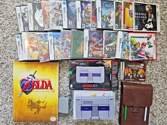 New Nintendo 3DS XL SNES Edition Grau Konsole OVP 23 Spiele Castlevania Zelda++