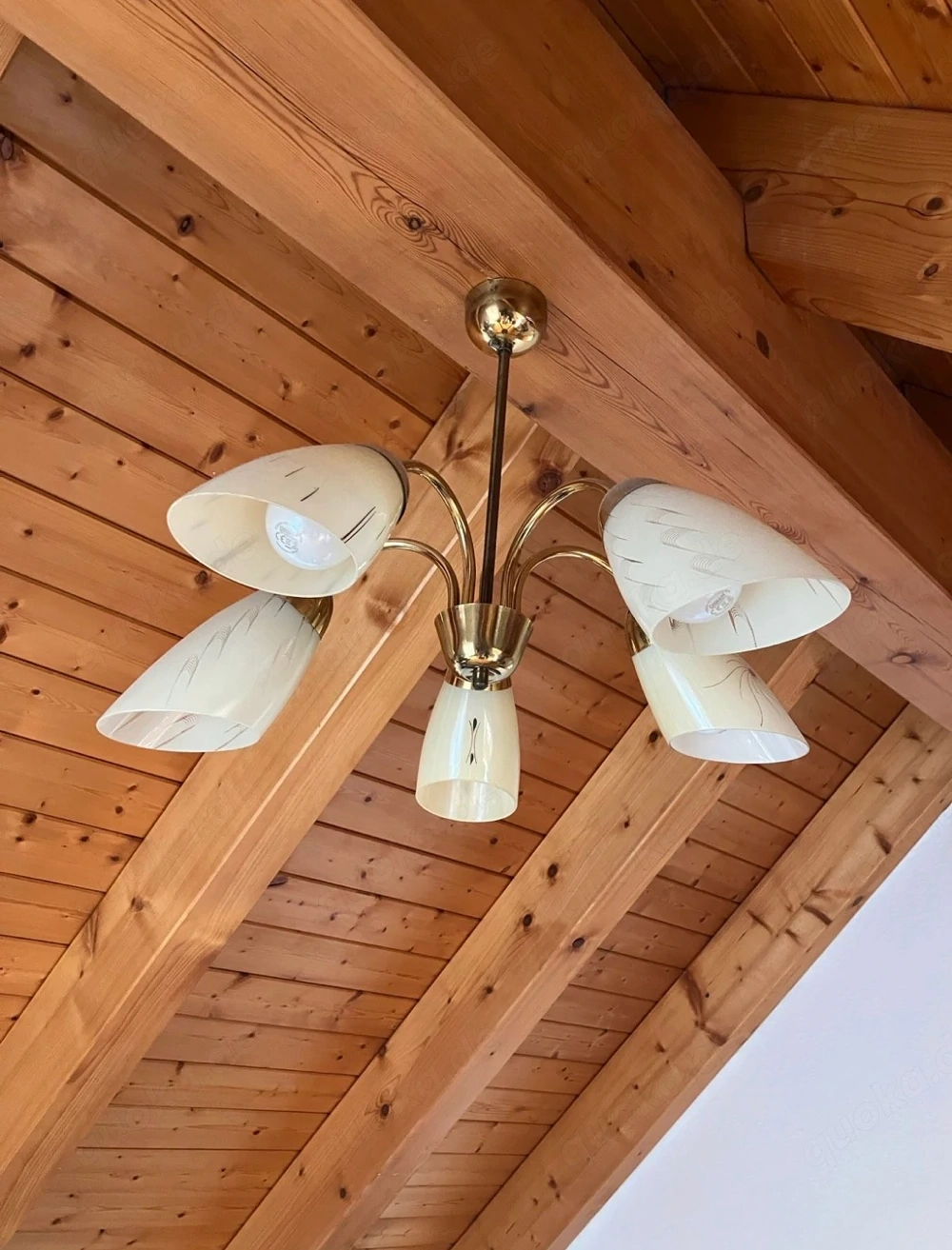 Vintage Retro Rockabilly Deckenlampe, 1950er Jahre