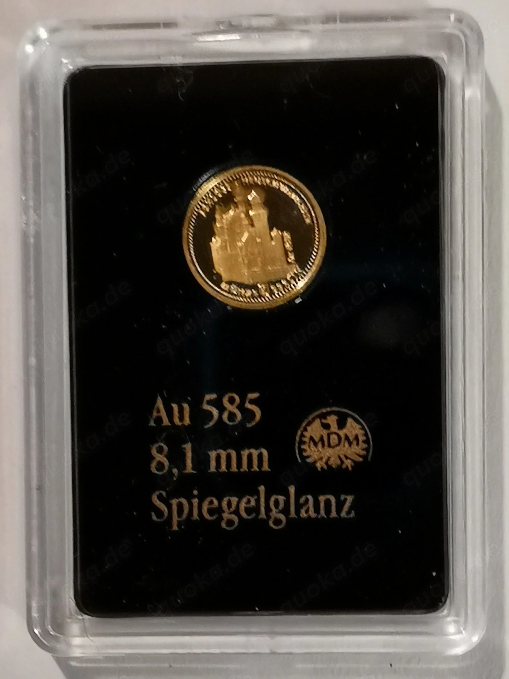 Goldmünze Berühmte Bauwerke " Neuschwanstein " 585er Gold 0,28 Gramm