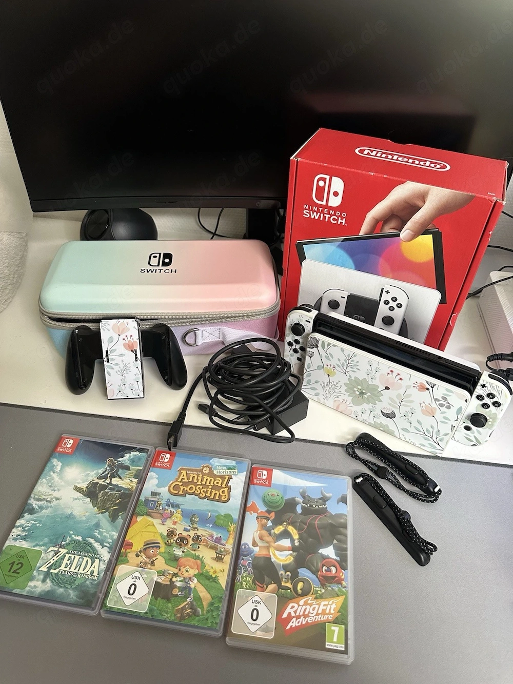 nintendo switch OLED plus 3 spiele 
