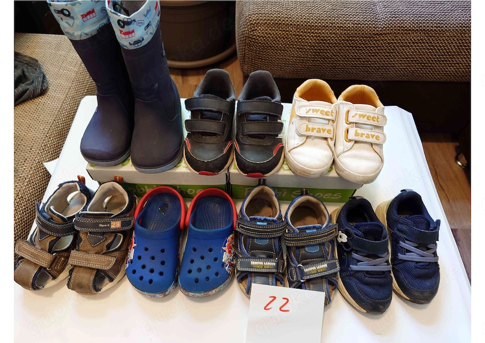Großes Kinder Schuh-Bundle Größe 22   7 Paar Sommer & Winter | sehr guter Zustand
