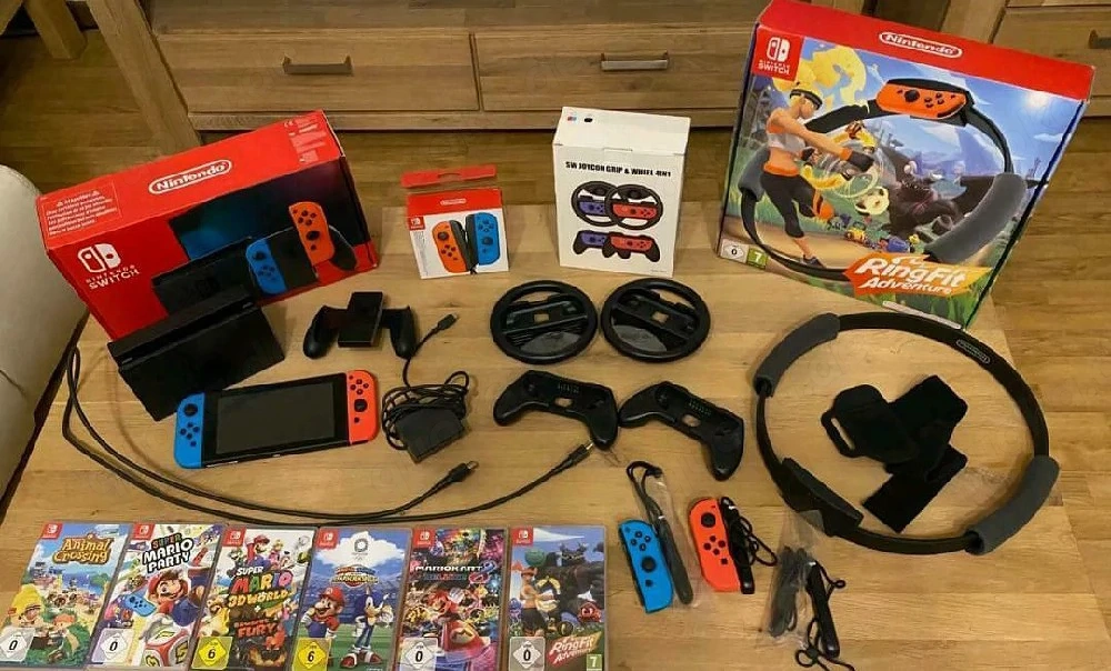 Nintendo Switch Oled + Zelda, Jamboree Rabbid Mario Party 
