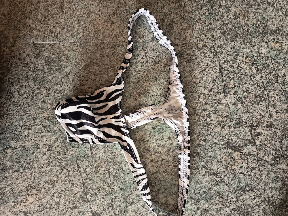 Tanga Herren, Größe M, weiß schwarz