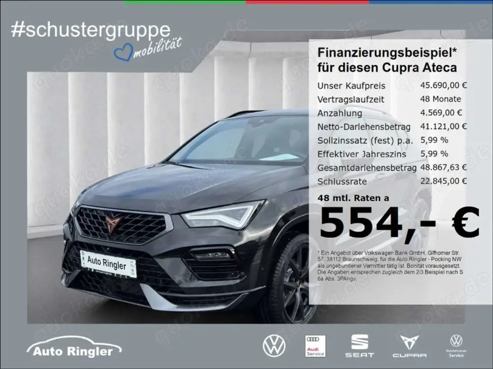 CUPRA Ateca TRIBE EDITION 4Dr 2.0TSI*AHK 360°Kam Navi