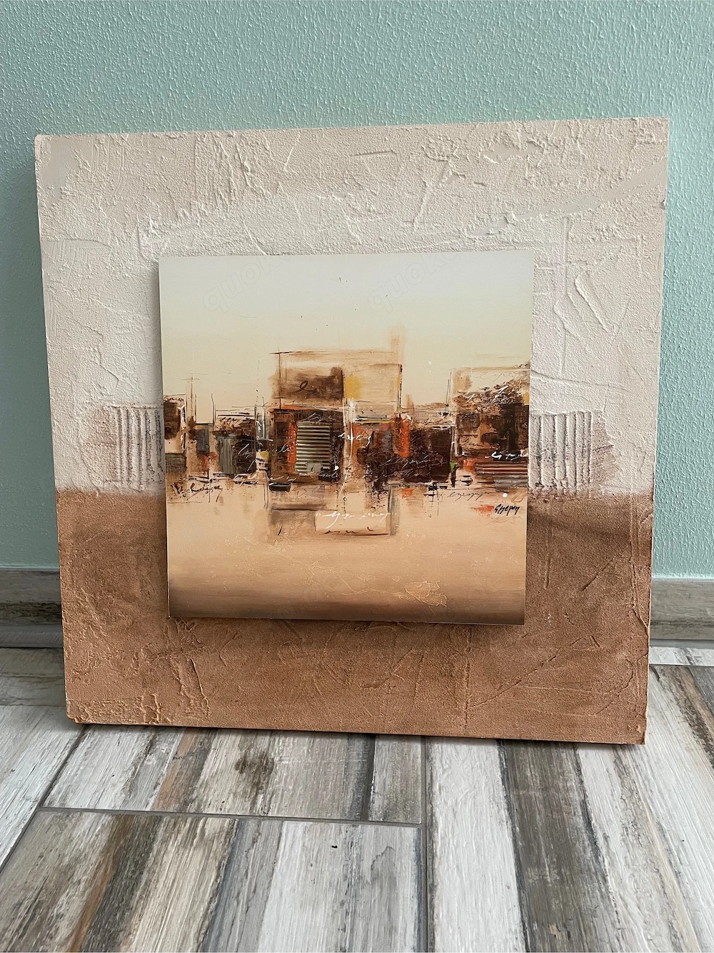 Wandbild 50 50 cm in braun beige Tönen