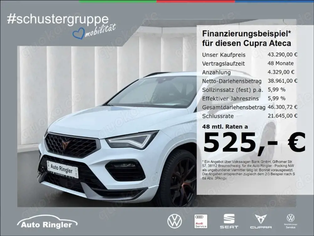 CUPRA Ateca VZ 2.0 TSI DSG EL.KLAPPE,SAVEDRIVE,WINTER