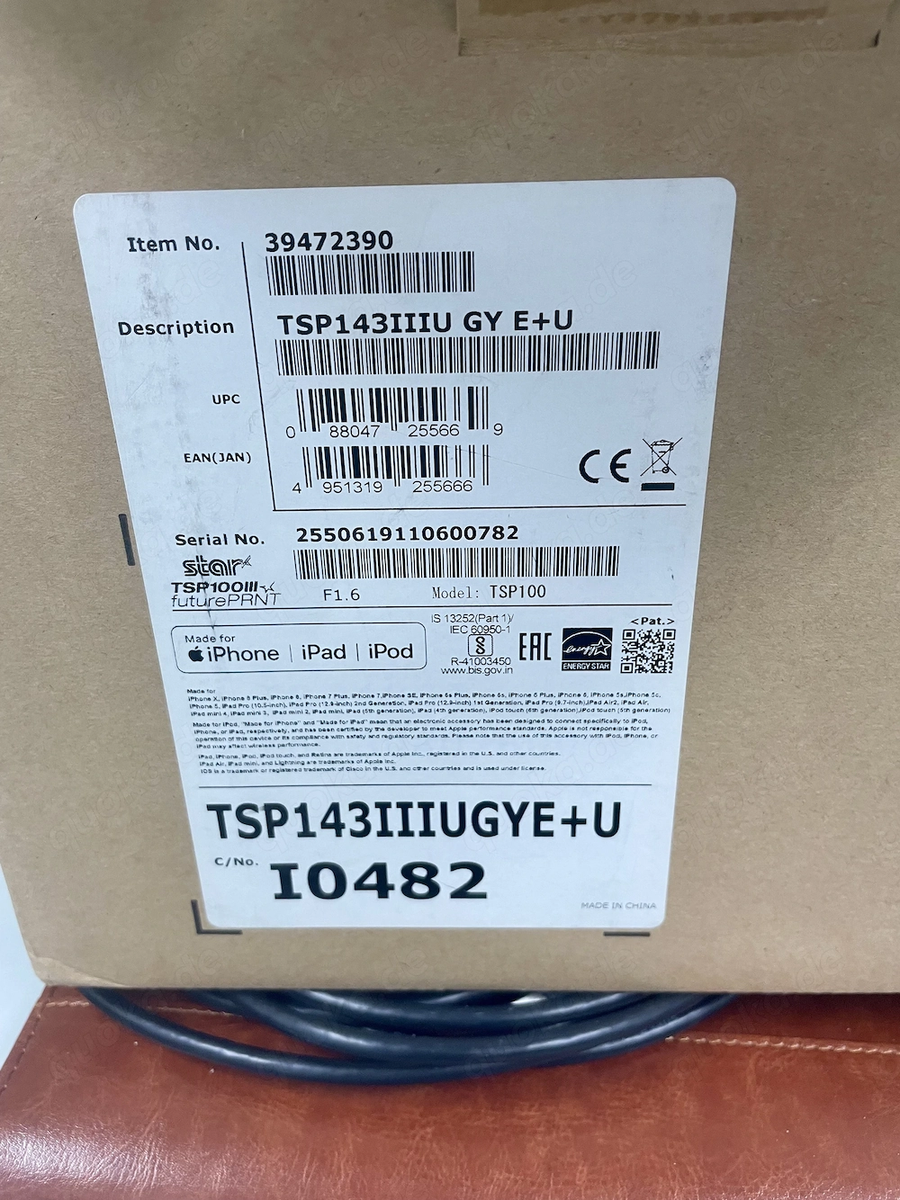 Star Micronics TSP143IIIU(GRYE+) Bondrucker   NEU & OVP