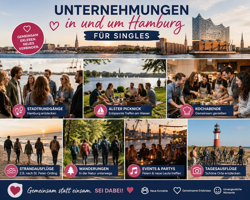 Suche Singles W&M für gemeins. Unternehmungen aus Norderstedt Hamburg und Umgebung 