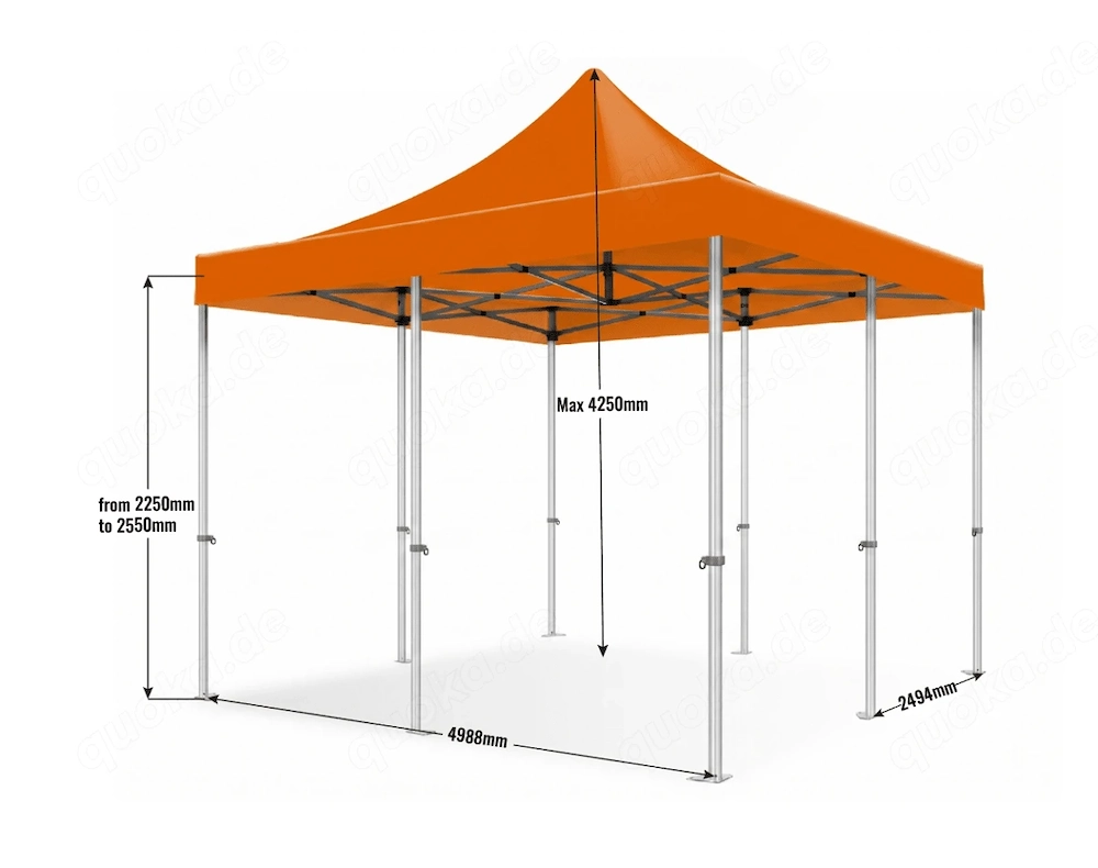 Faltzelt 5x5 m   Aluminium HEXAGON PROFI