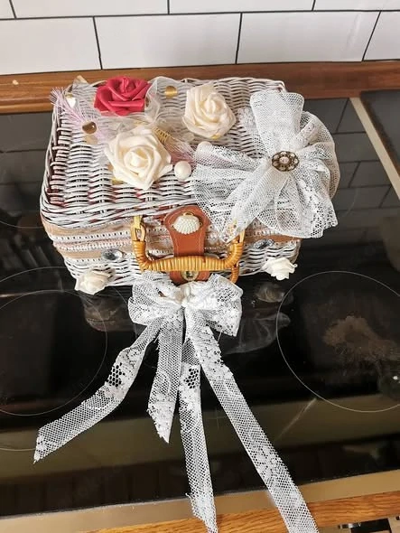 Kleines Shabby Korb Köfferchen