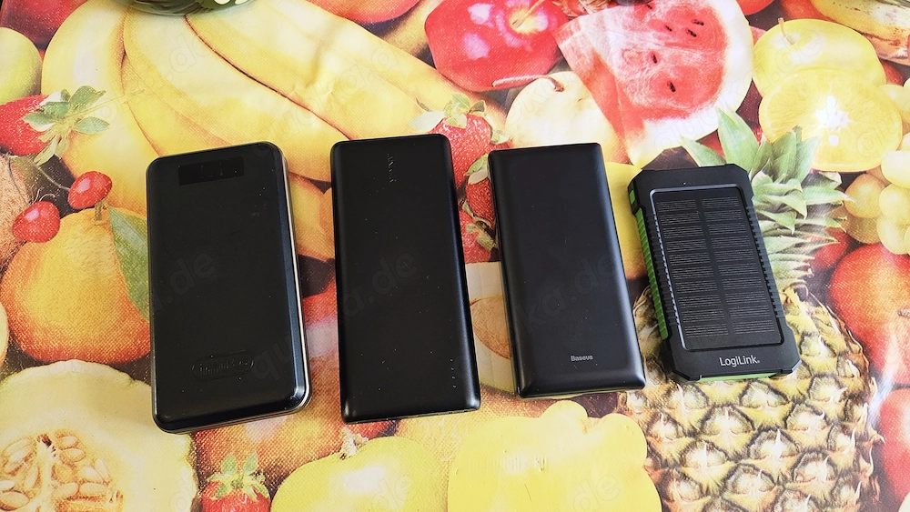 Unterschiedliche Powerbanks abzugeben