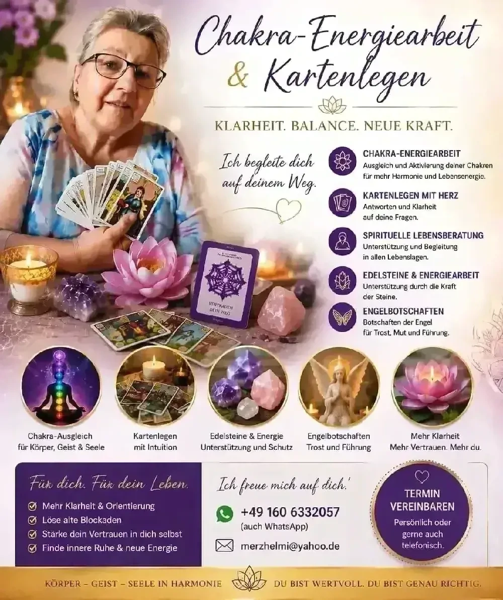 Exklusives Kartenlegen in alllen Themen,gebe ich dir Antworten!