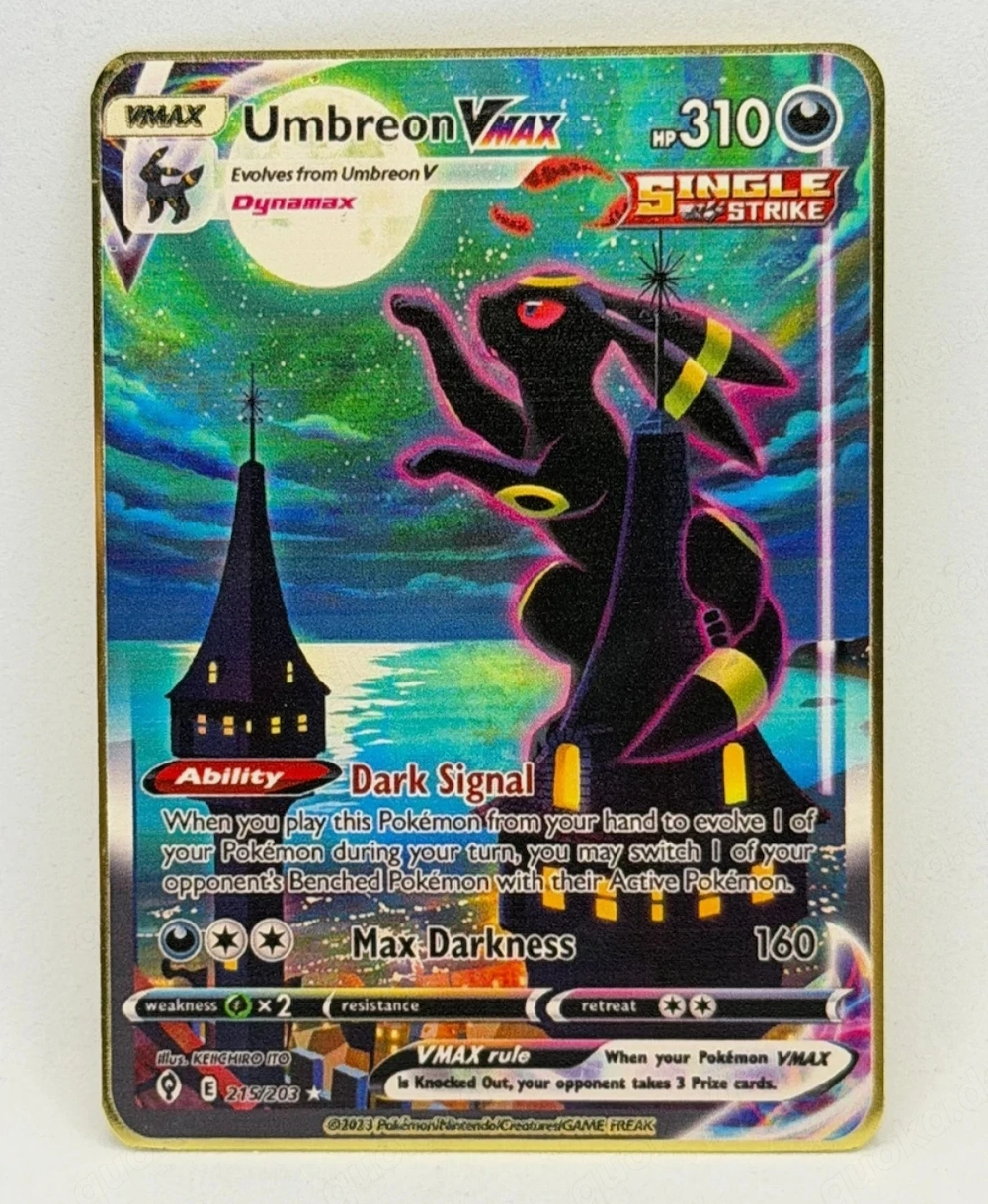 Pokémon Nachtara Metall Karte 