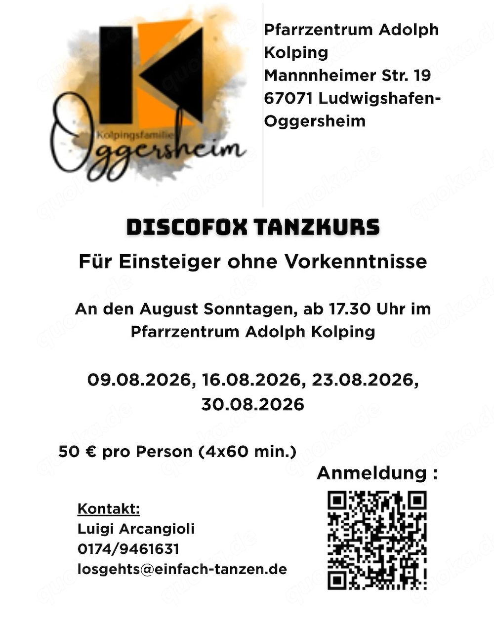 Discofox-Einsteigerkurs in Ludwigshafen Oggersheim