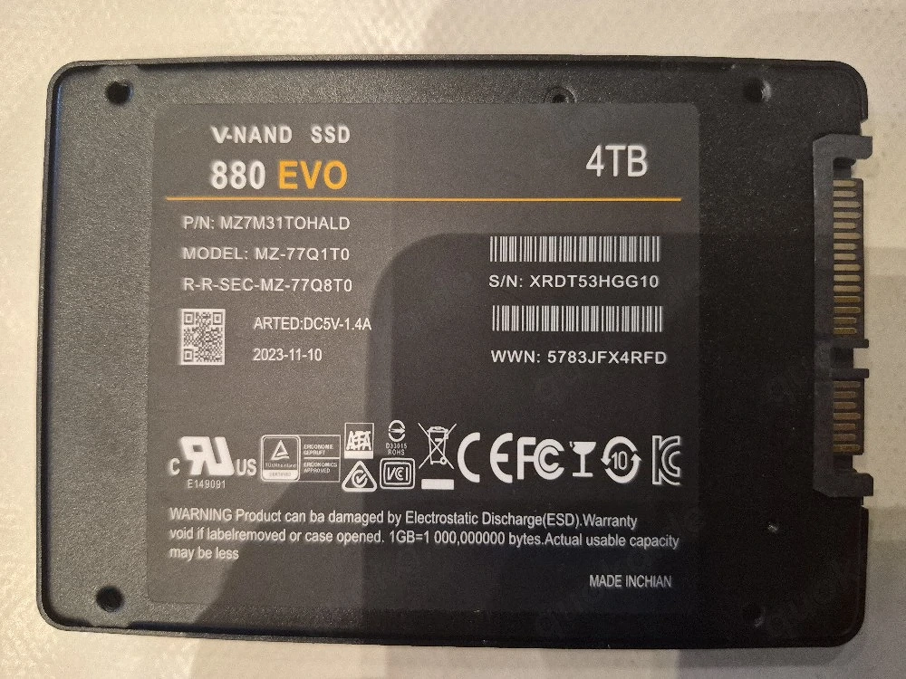 4 TB SSD Festplatte EVO 880 