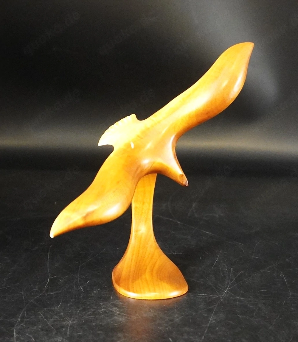 Kleine Seemöwenskulptur, Oregon-Myrtenholz, ca. 20cm
