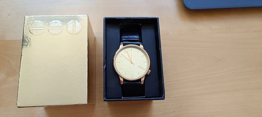KOMONO Winston Mirror-Gold - Gold Navy Armbanduhr